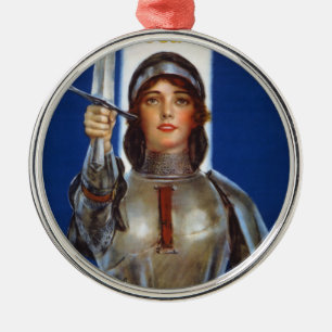 Joan of Arc World War I Buy War Saving Stamps Metal Tree Decoration