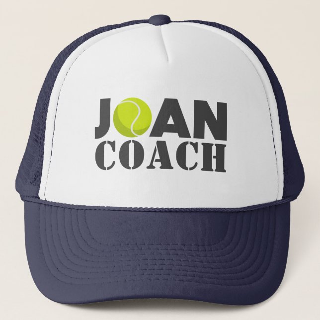 Joan Tennis Coach Trucker Hat (Front)