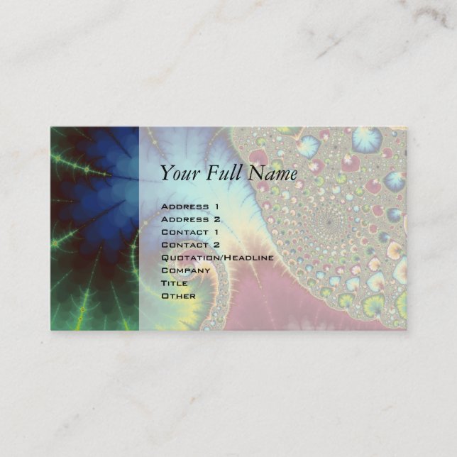 Joanie 50 Fractal Art Business Card (Front)