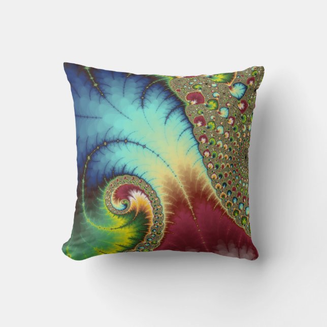 Joanie 50 Fractal Art Cushion (Front)