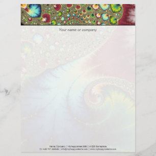 Joanie 50 Fractal Art Personalized Letterhead