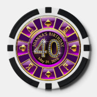 Joanna's Las Vegas 40th Birthday Casino | purple