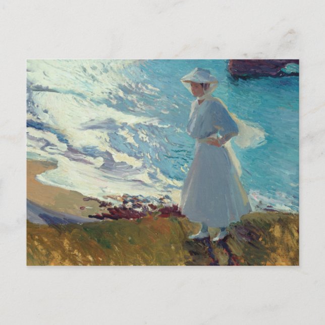 Joaquin Sorolla - Maria on the Beach at Biarritz Postcard (Front)
