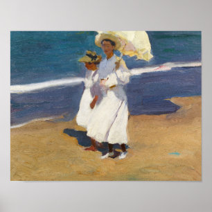 Joaquin Sorolla - On the Beach Poster