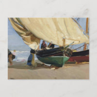 Joaquin Sorolla - Pescadores. Barcas varadas