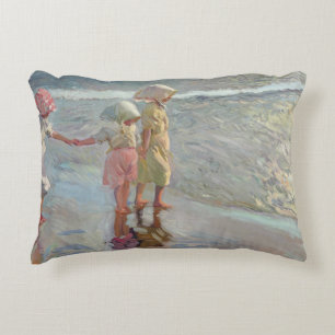 Joaquin Sorolla - The Three Sisters Decorative Cushion