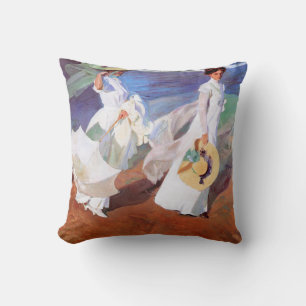 Joaquin Sorolla Women Walking Beach Cushion