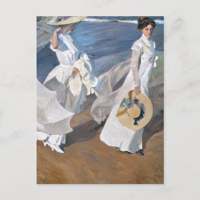 Joaquin Sorolla - Women Walking on the Beach Postcard (Front)