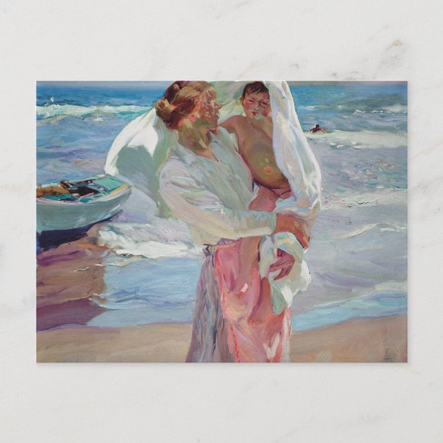 Joaquin Sorolla Y Bastida - After Bathing Holiday Postcard (Front)