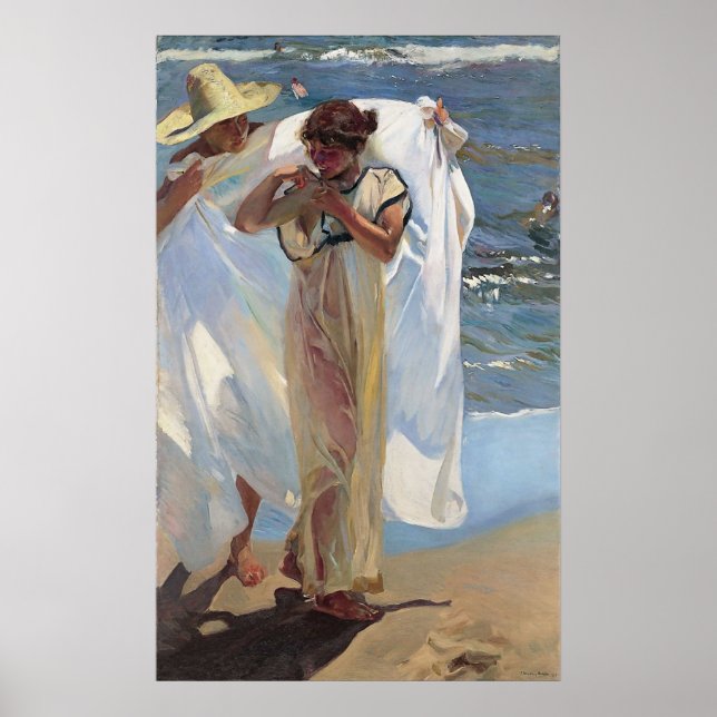 Joaquín Sorolla y Bastida After The Bath Poster (Front)