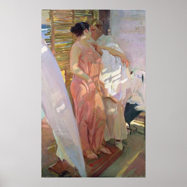 Joaquín Sorolla y Bastida After The Bath Poster (Front)