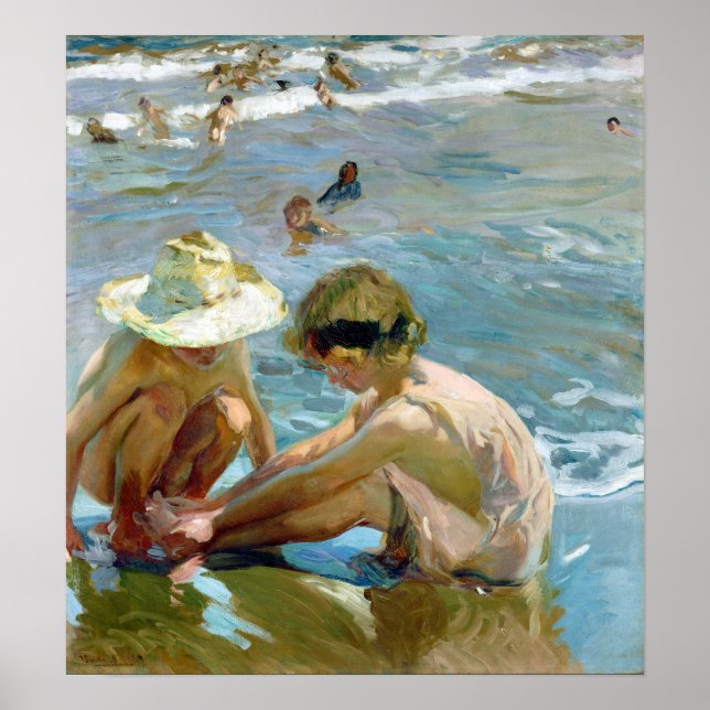 Joaquín Sorolla y Bastida The wounded foot Poster (Front)