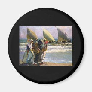Joaquín Sorolla y Bastida Three Sails Magnet