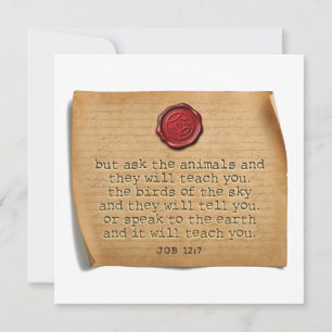 JOB 12:7 - Personalised Notecard