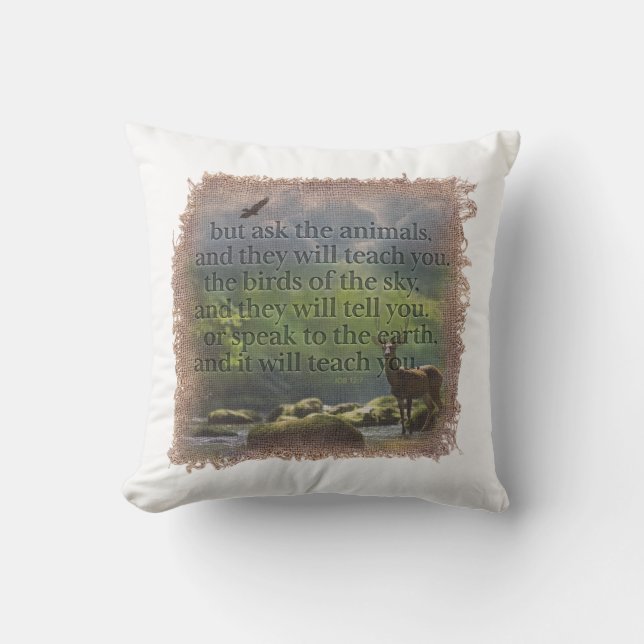 JOB 12:7 - Pillow (Front)