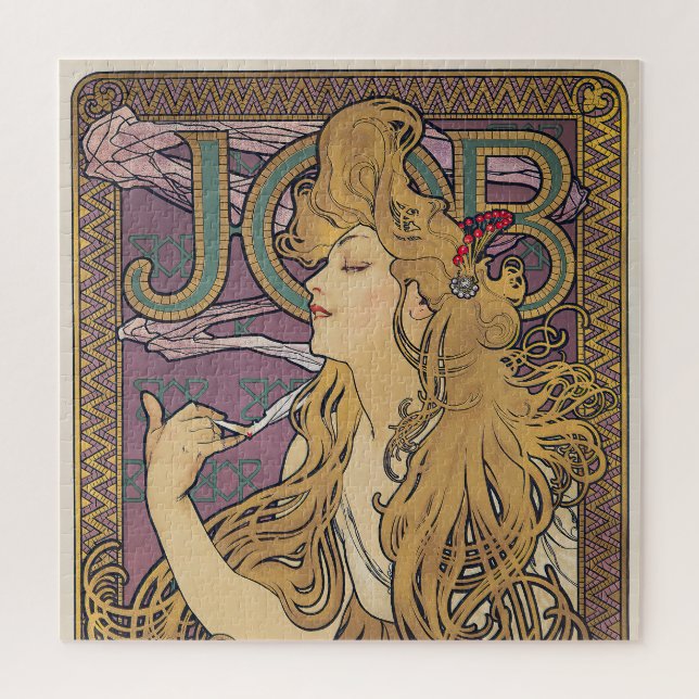 Job (1896) by Alphonse Mucha  Jigsaw Puzzle (Vertical)