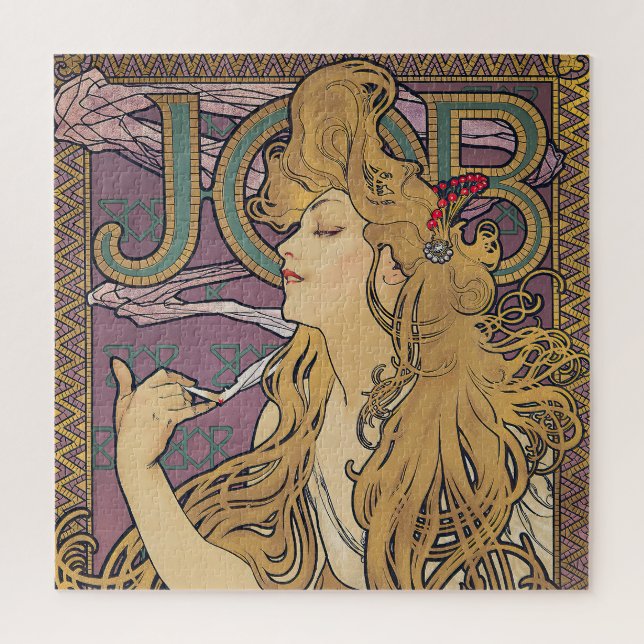 Job (1896) by Alphonse Mucha  Jigsaw Puzzle (Vertical)