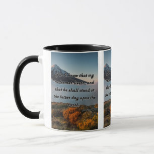 Job 19:25 KJV Bible Scripture Pic Two-Tone Mug