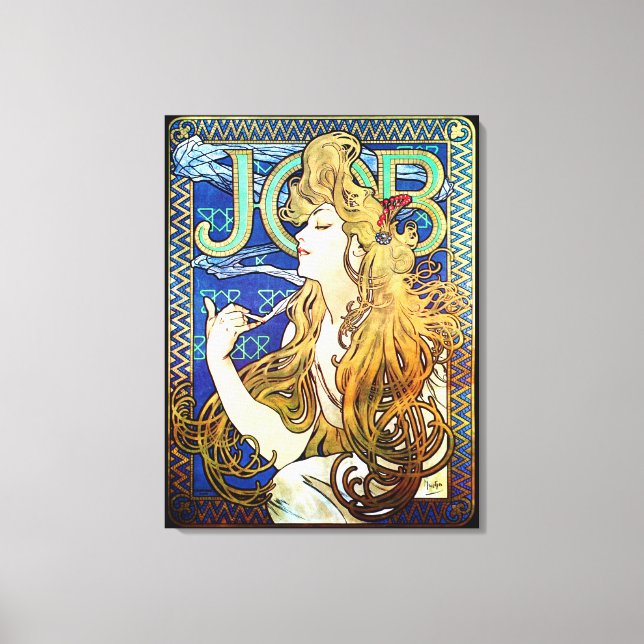 JOB by Alphonse Mucha Canvas Print (Front)