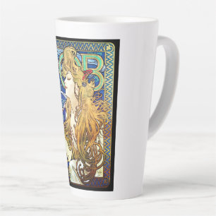 JOB by Alphonse Mucha Latte Mug