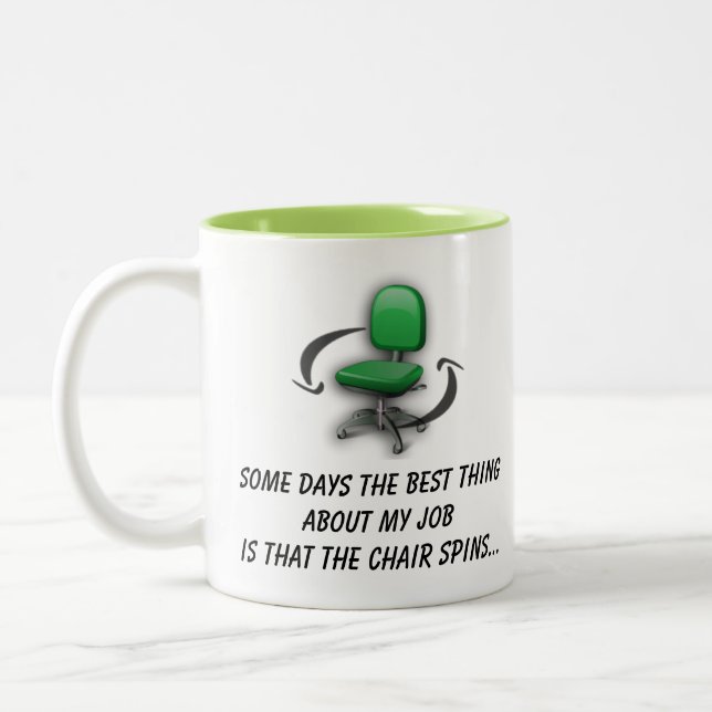 Job Chair Spins Mug (Green) (Left)