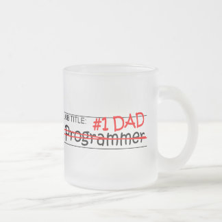 Job Dad Programmer Frosted Glass Coffee Mug