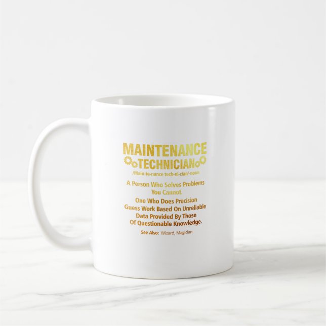Job Definition Maintenance Technician Precison Gue Coffee Mug (Left)