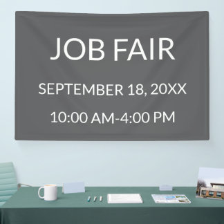 Job Fair Grey Banner