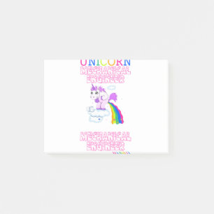 Job Gift Ideas - Unicorn Mechanical Engineer Post-it Notes