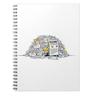 Job Hunt Noteboo - Funny Resume Rejection Cartoon Notebook