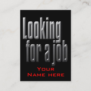 Job Hunting Business Card for Man/Guy