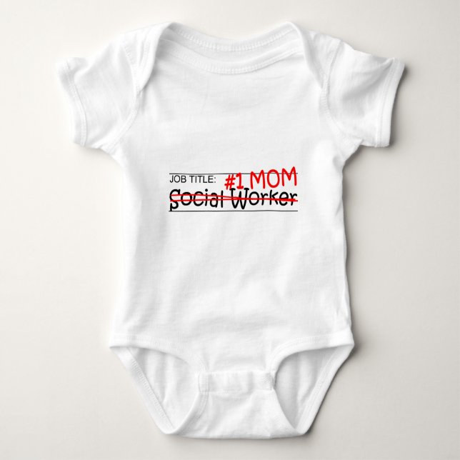 Job Mum Social Worker Baby Bodysuit (Front)