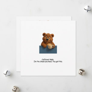 Job Promotion – Coffee, Bears & Office Humour Holiday Card