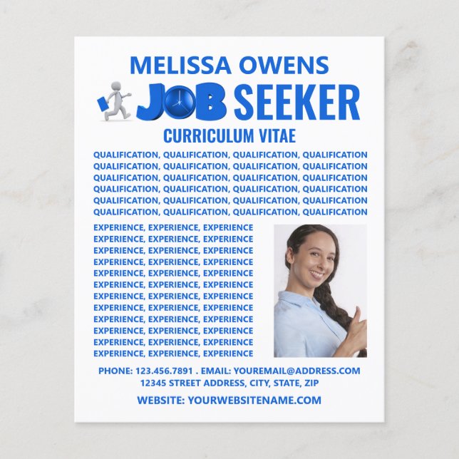 Job Seekers Logo, Curriculum Vitae Flyer (Front)