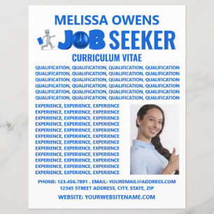 Job Seekers Logo, Curriculum Vitae Flyer