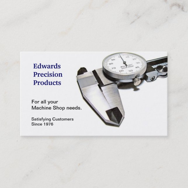 Job Shop and Machine Shop Business Card (Front)