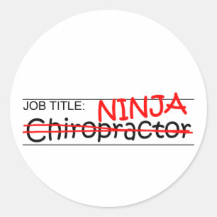 Job Title Ninja - Chiro Classic Round Sticker