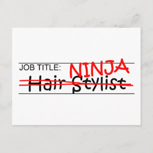 Job Title Ninja - Hair Stylist Postcard