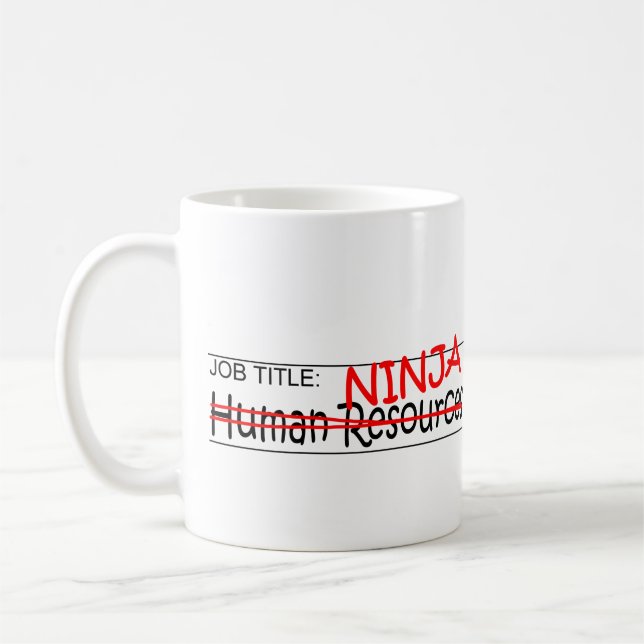 Job Title Ninja - HR Coffee Mug (Left)