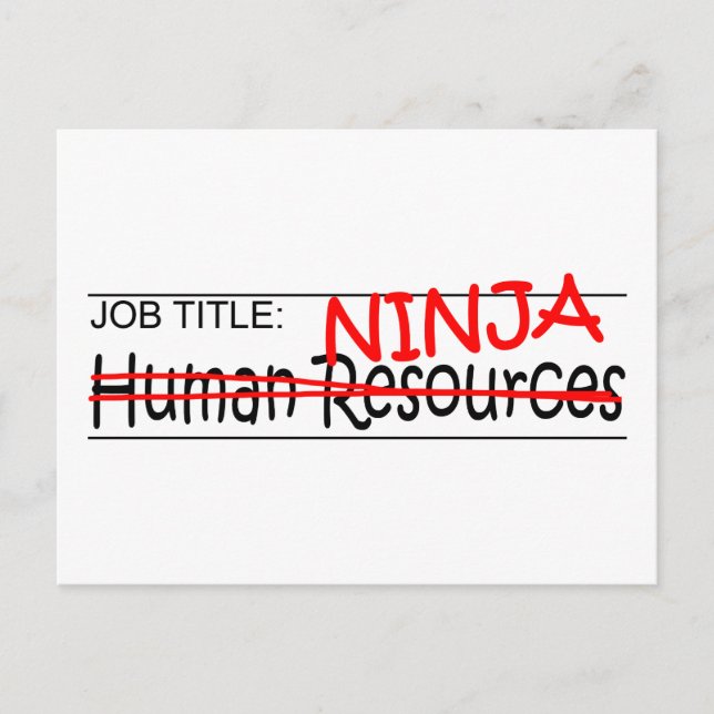 Job Title Ninja - HR Postcard (Front)