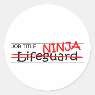 Job Title Ninja - Lifeguard Classic Round Sticker