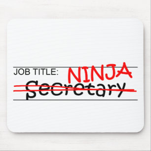 Job Title Ninja - Secretary Mouse Pad
