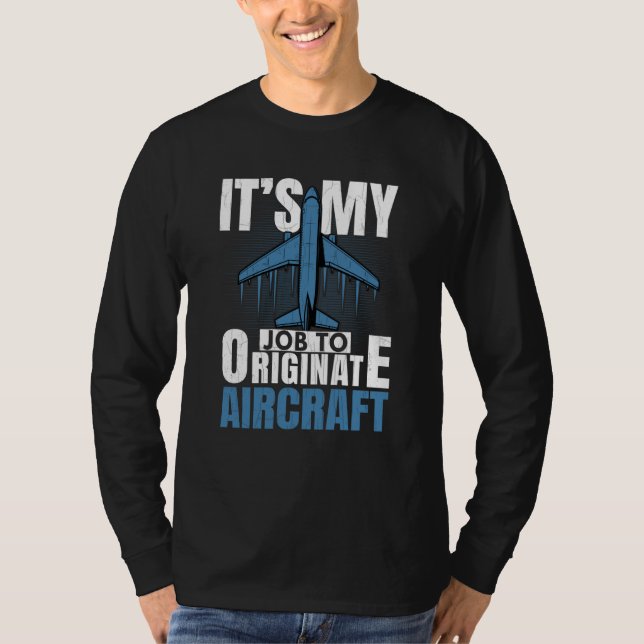 Job To Originate Aircraft Aerospace Engineer Graph T-Shirt (Front)