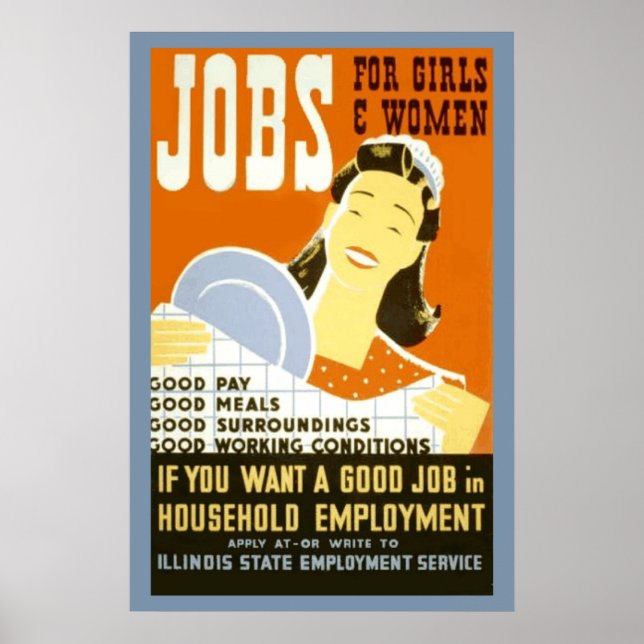 jobs For Girls & Women Poster (Front)