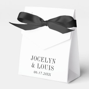 Jocelyn Black and White Modern Wedding Favour Box