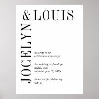 Jocelyn Black and White Modern Wedding