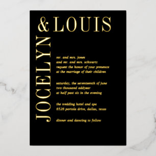 Jocelyn Black Modern Wedding