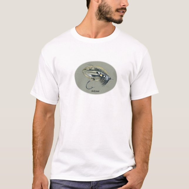Jock Scott Fly Fishing T-Shirt © by Vinnik Art (Front)