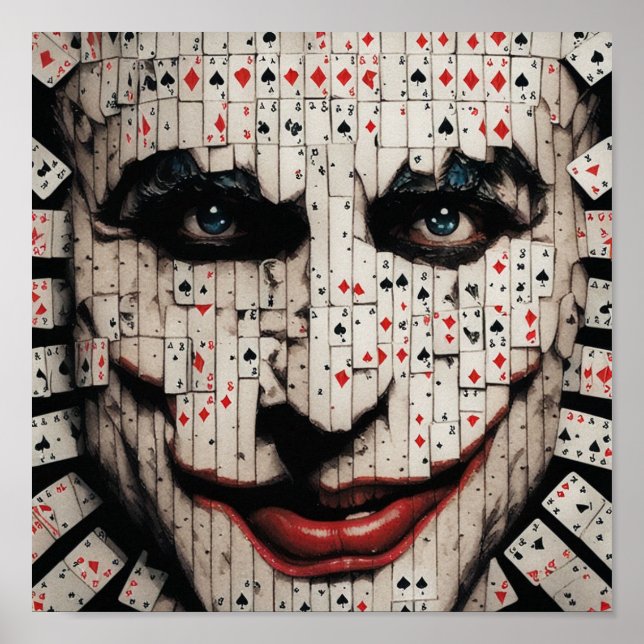 Jocker's Face Playing Card Poster (Front)