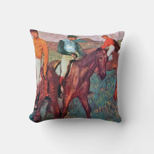 Jockey and Horse, Edgar Degas Cushion